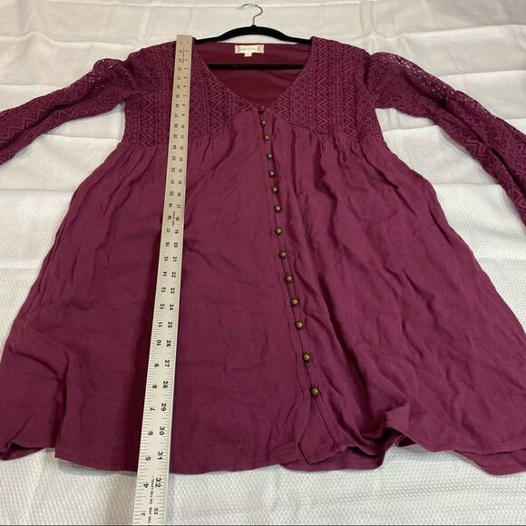 Altar’d State Boho Lace Bodice Bell Sleeves Dress - Picture 2 of 9